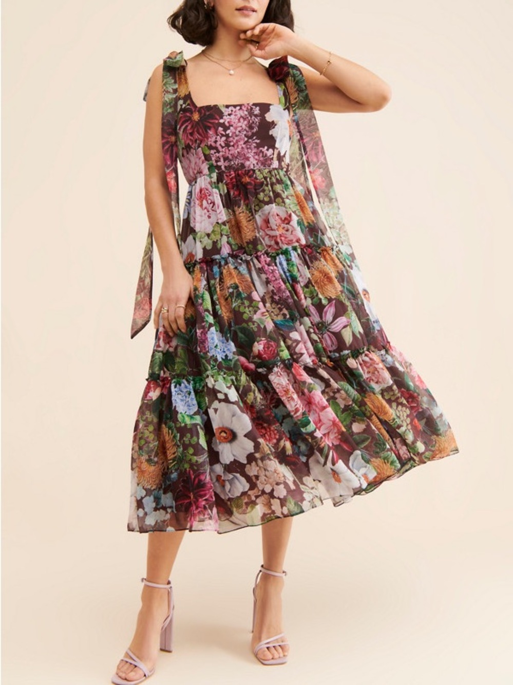 Anthropologie BHLDN
Geisha Designs Isabella Midi Dress Gown Floral Size 0